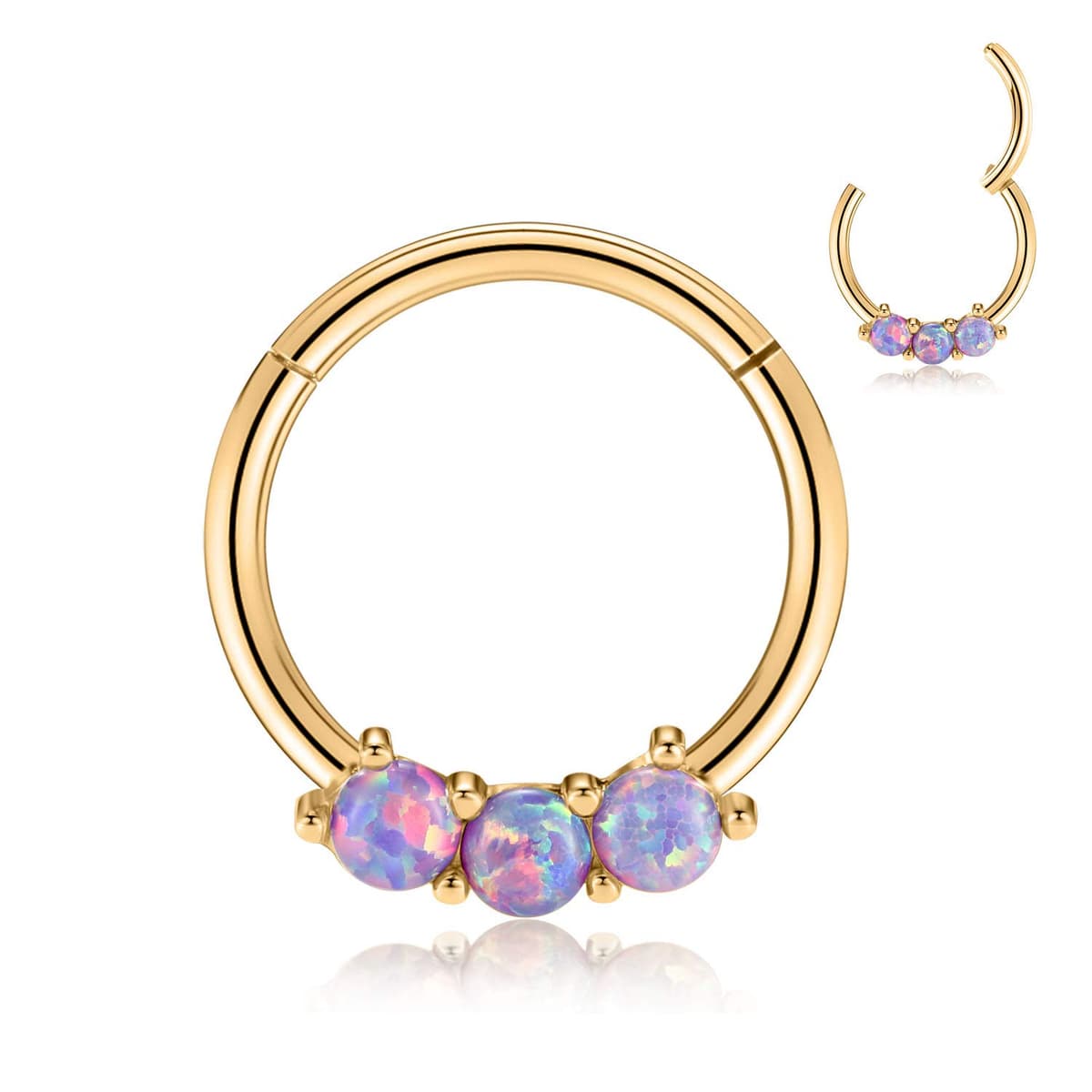 AROWRO 16G Septum & Daith Jewellery - 316L Surgical Steel Septum Rings, Daith Earrings, Nose Rings, Clicker, Rook, Helix, Lobe, Cartilage Piercing Jewellery — view 15