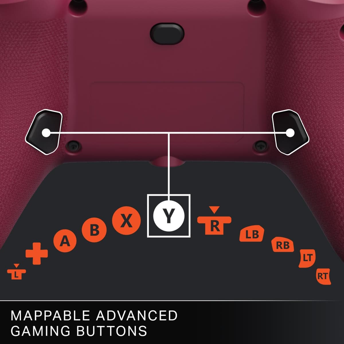 Mando con cable PowerA Advantage Plus para Xbox Series X|S - Rubí, con licencia oficial, controles analógicos de altura regulable, controles analógicos con efecto Hall, botones asignables — view 5