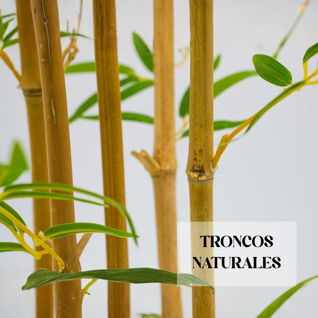 edihome, Planta Artificial Grande, Bambú Artificial 120 cm, Decorativas, Árbol, Decoración Hogar, para Interior, Oficina, Hoteles, Eventos – Planta Realista con Cañas Naturales y Verde (Bamboo, 120) — view 5