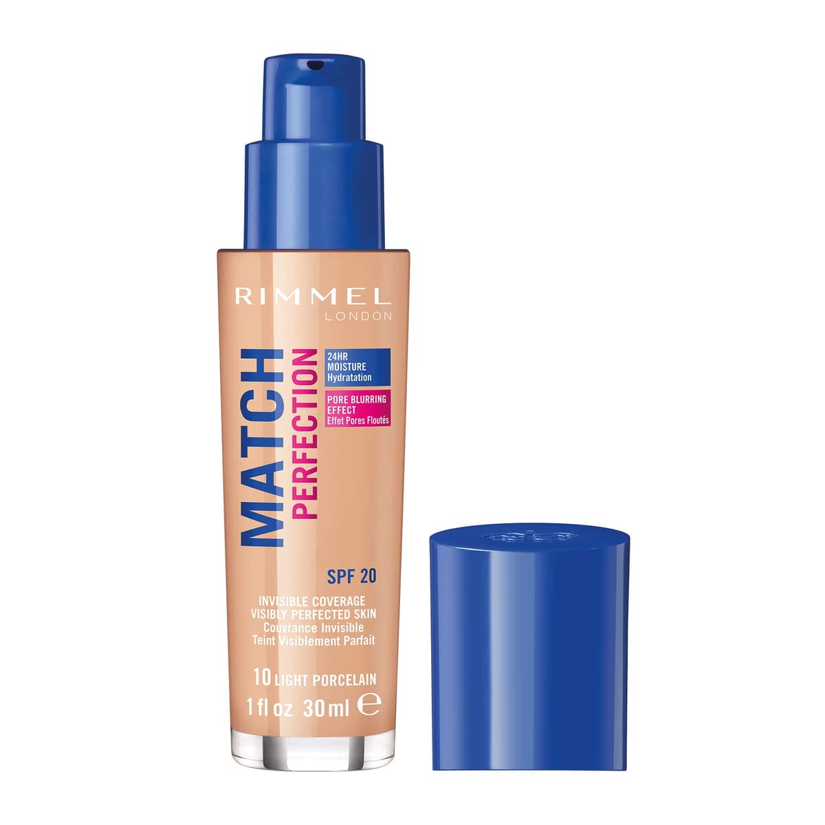 Rimmel Match Perfection Foundation 301 Warm Honey, Medium Coverage, 24hr Hydration, No Caking or Creasing, Lightweight, Reduces Imperfections, Invisible Coverage, SPF20, Cruelty Free — view 22