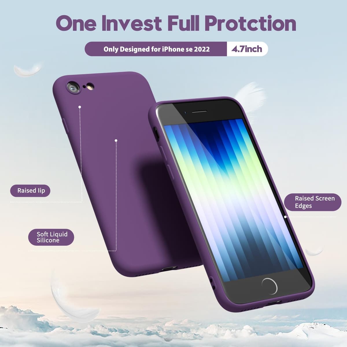 oakxco for iPhone 17 Pro Max Phone Case Liquid Silicone, Cute Thin Slim Grip Soft Rubber Gel for Women Men, Smooth Matte TPU Plain Solid Color Girly Simple Case with Camera Cover, Light Pink — view 434