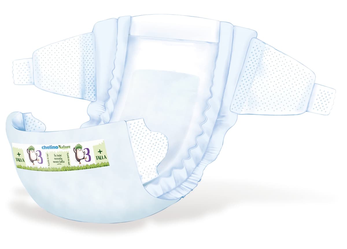 Chelino Nature Pañal Infantil Talla 3 (4-10 kg), 216 Pañales — view 3