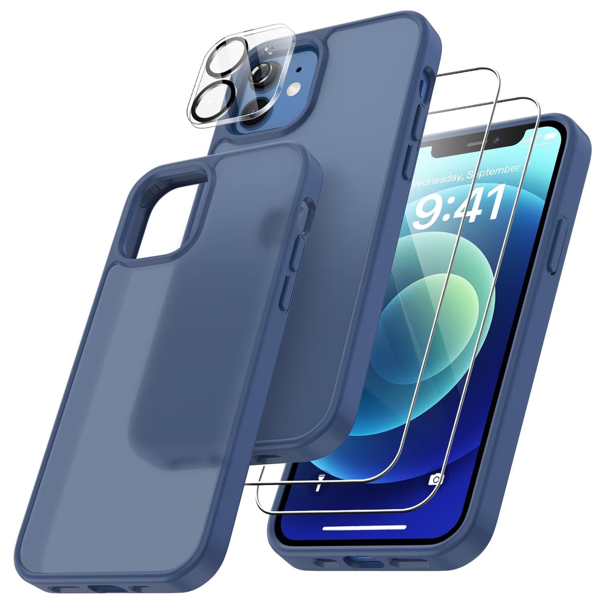 FLLAO 4 en 1 Funda para iPhone 15 con 2 Protector Pantalla y 1 Protector Lente Cámara, [Almohadilla de Aire integrada] Antigolpes Antiarañazos Carcasa 6,1 Pulgadas, Transparente — view 109