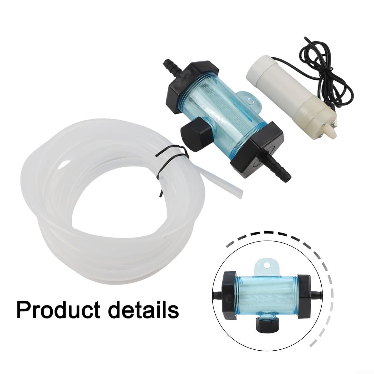 Acuario eléctrico para GRAVEL Cleaner Bomba de sifón USB con filtro para tanque de peces intercambio rápido de agua (5 metros) — view 4
