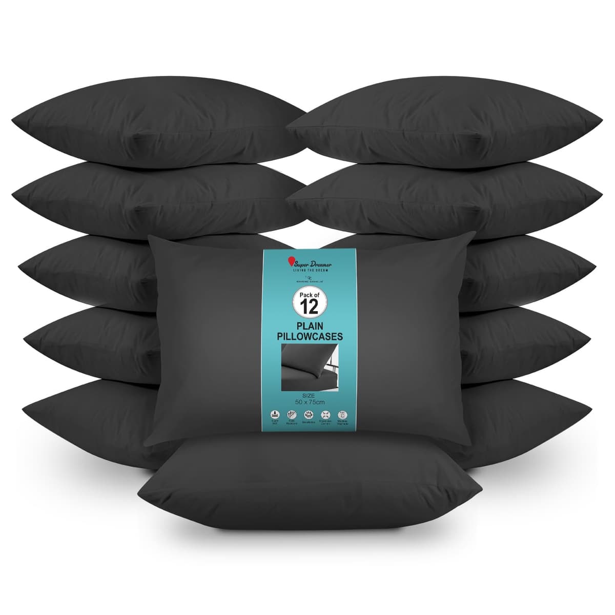 GC GAVENO CAVAILIA Fitted Sheet Single Bed (91 x 190cm) - Grey Bedding Sheets - Plain Dyed Microfiber Bed Sheets Single - (10 inch) 25cm Deep Pocket Bottom Sheet - Easycare - Wrinkle & Fade Resistant — view 48