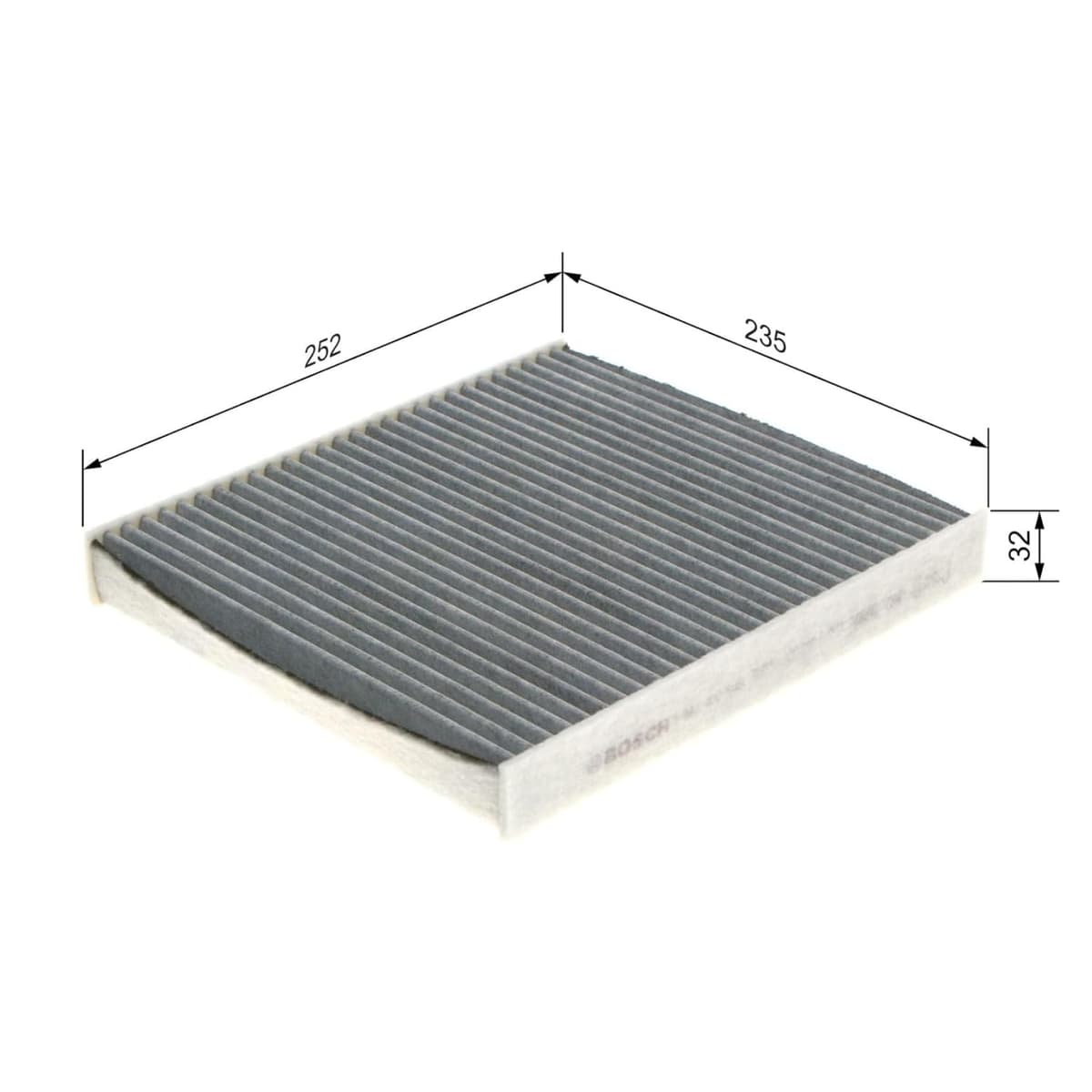 Bosch R2543 Filtro de Habitáculo de Carbón Activo - Filtro de Repuesto Contra Olores Desagradables, Polen y Polvo, Para un Aire más Limpio en el Vehículo — view 2