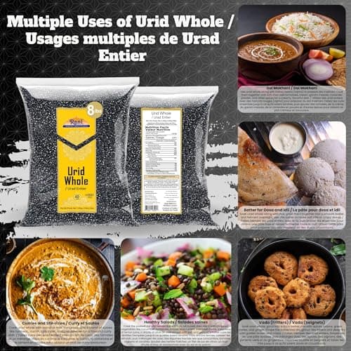 Rani Urid/Urad Whole Black (Matpe Beans with Skin) Indian Lentils 64oz (4lbs) 1.81kg Bulk~ All Natural | Gluten Friendly | Non-GMO | Vegan | Indian Origin — view 3