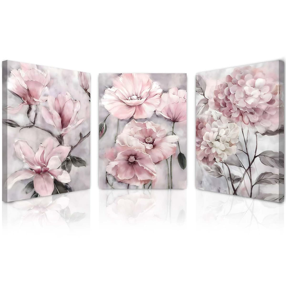 Qiukoo Set of 3 Modern Canvas Wall Art Framed Abstract Prints Waterproof Fabric with Hooks Wall Decoration Artwork Prints for Living Room Bedroom Pictures 12x16 Inch — view 14
