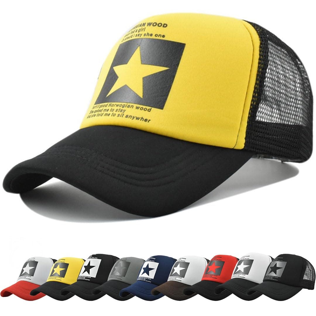 Gorras de Hombre Beisbol Pentagrama de Malla Respirable Gorra el Sol Moda Bordado Gorra Running Cierre de Hebilla Malla Ajustable Sombrero Verano Gorra Beisbol — view 10