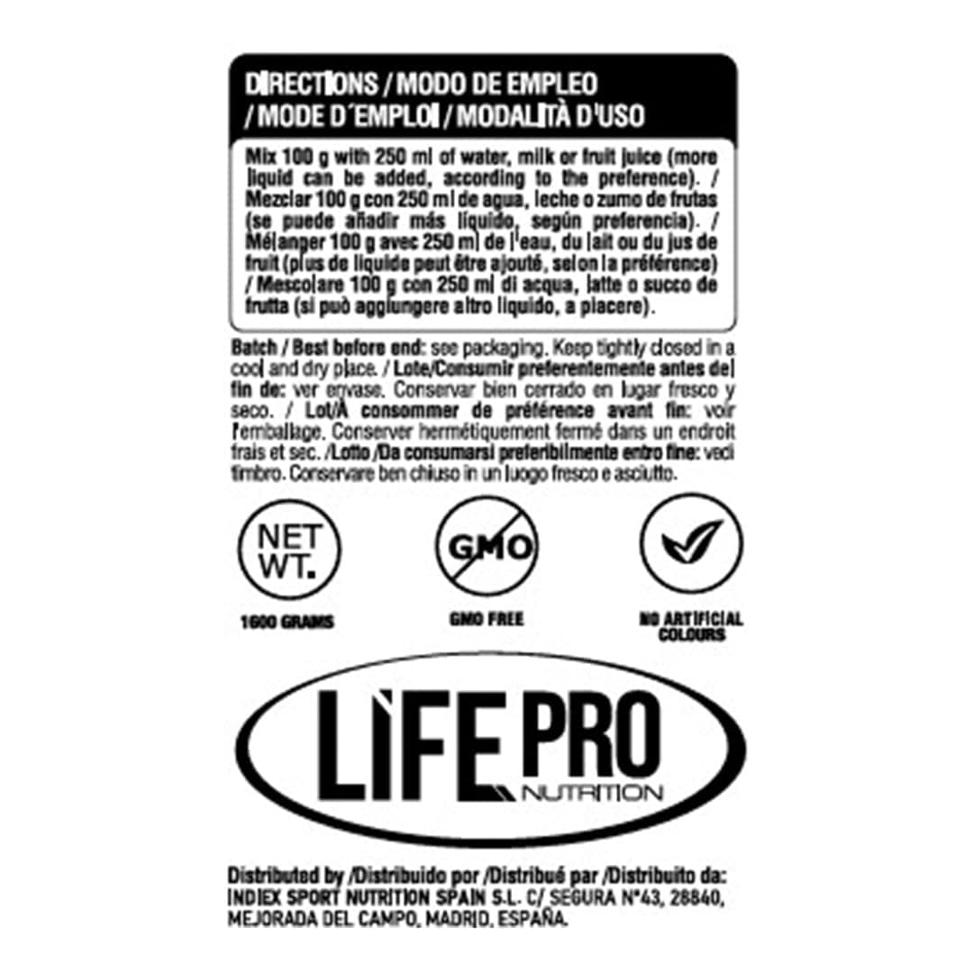 Life Pro Fit Food Instant Oats Premium 1.6kg | Carbohidratos de liberación lenta | Harina integral de avena (CHOCOLATE BLANCO) — view 3