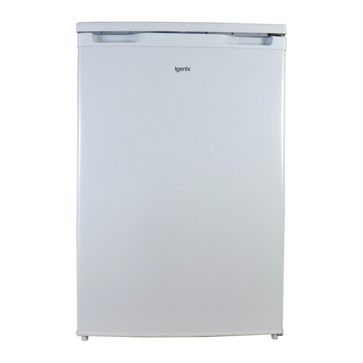 Igenix IG255W Freestanding Under Counter Larder Fridge with 2 Adjustable Glass Shelves, 1 Salad Drawer with Shelf On Top, Reversible Door, 131 Litre Capacity, 55 cm Wide, White