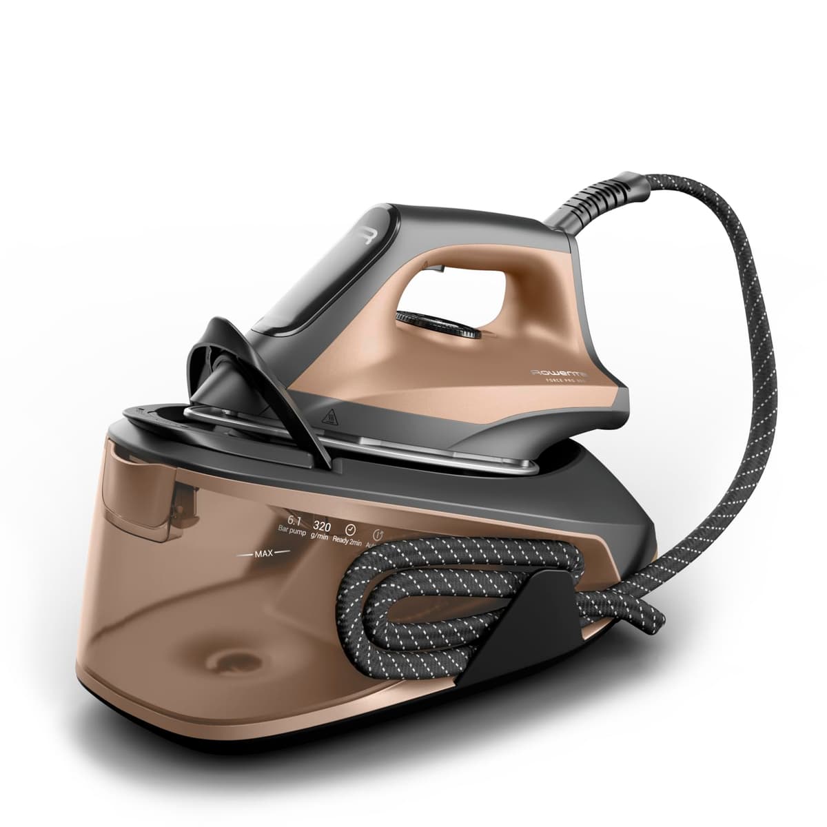 Rowenta Force Pro 300, Centro de planchado, Potencia de 2400 W, 110 g/min de vapor, Golpe de 320 g/min, 6,1 bar, Resultados profesionales, Planchado rápido y eficiente, VR5432F0