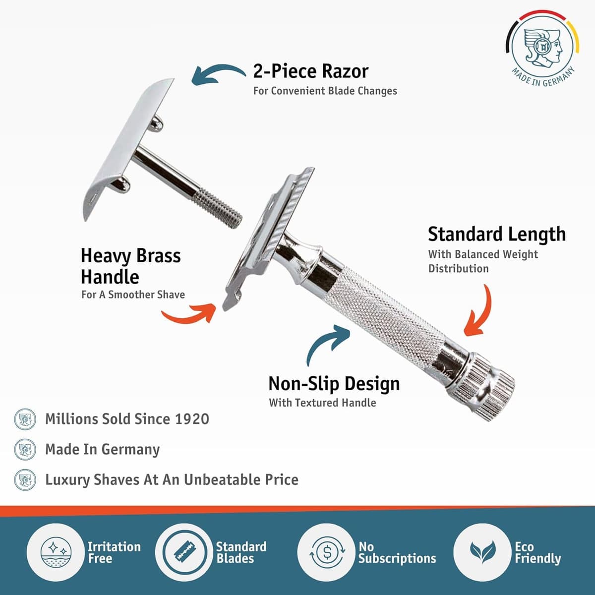Merkur & Dovo HD 34C Safety Razor Chrome 8cm — view 5