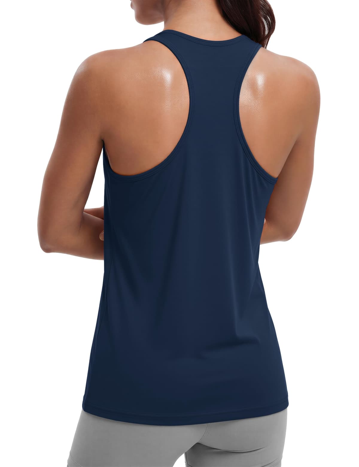 MAGCOMSEN Women's Workout Tank Tops Racerback Sleeveless Yoga Shirts Sun Protection UPF 80+ Gym Running Top — view 11