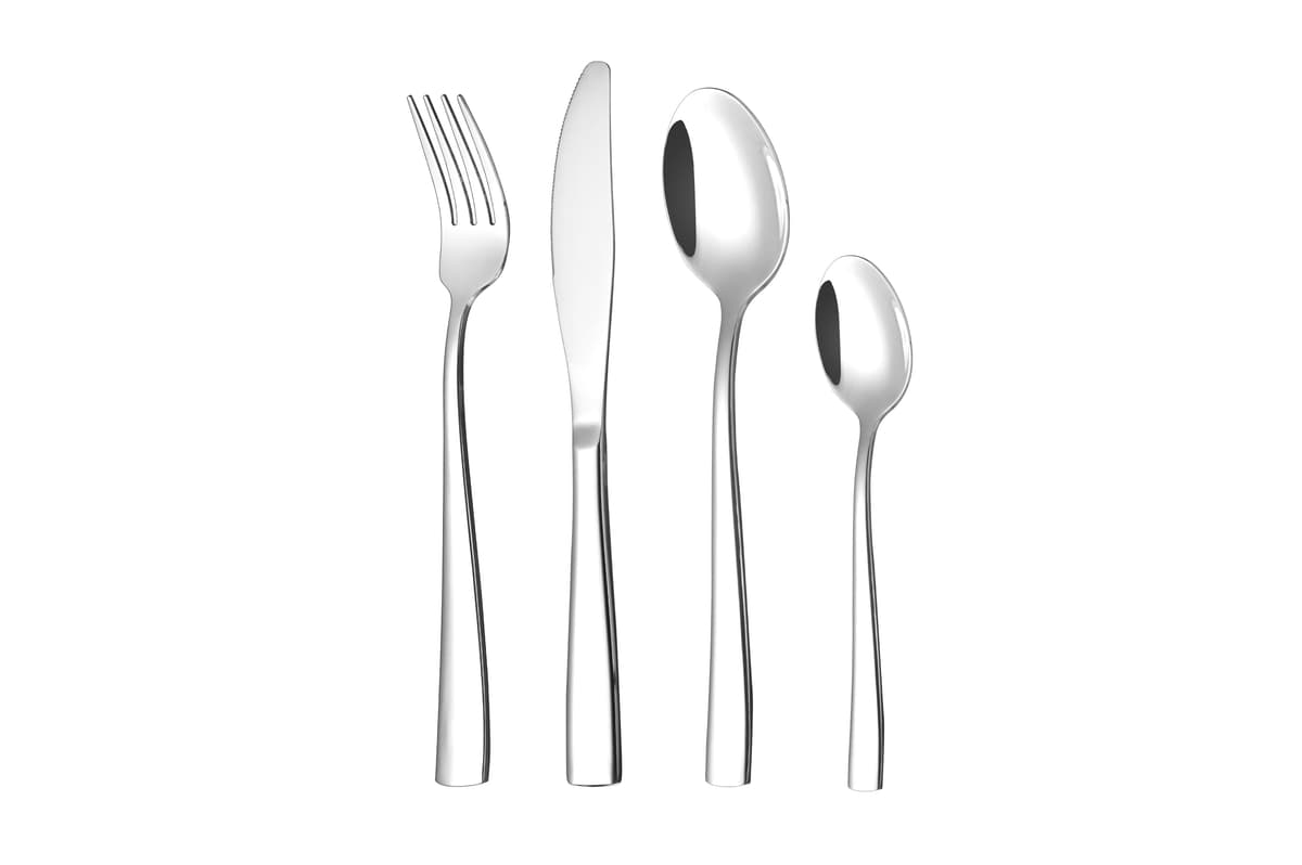Cubiertos Acero Inoxidable 36 Piezas - Juego de Cubiertos para 6 Personas Cubertería Completa con Cuchillos de Carne, Cuchillos de Mesa, Tenedores y Cucharas - Diseño Moderno Apto Lavavajillas — view 7