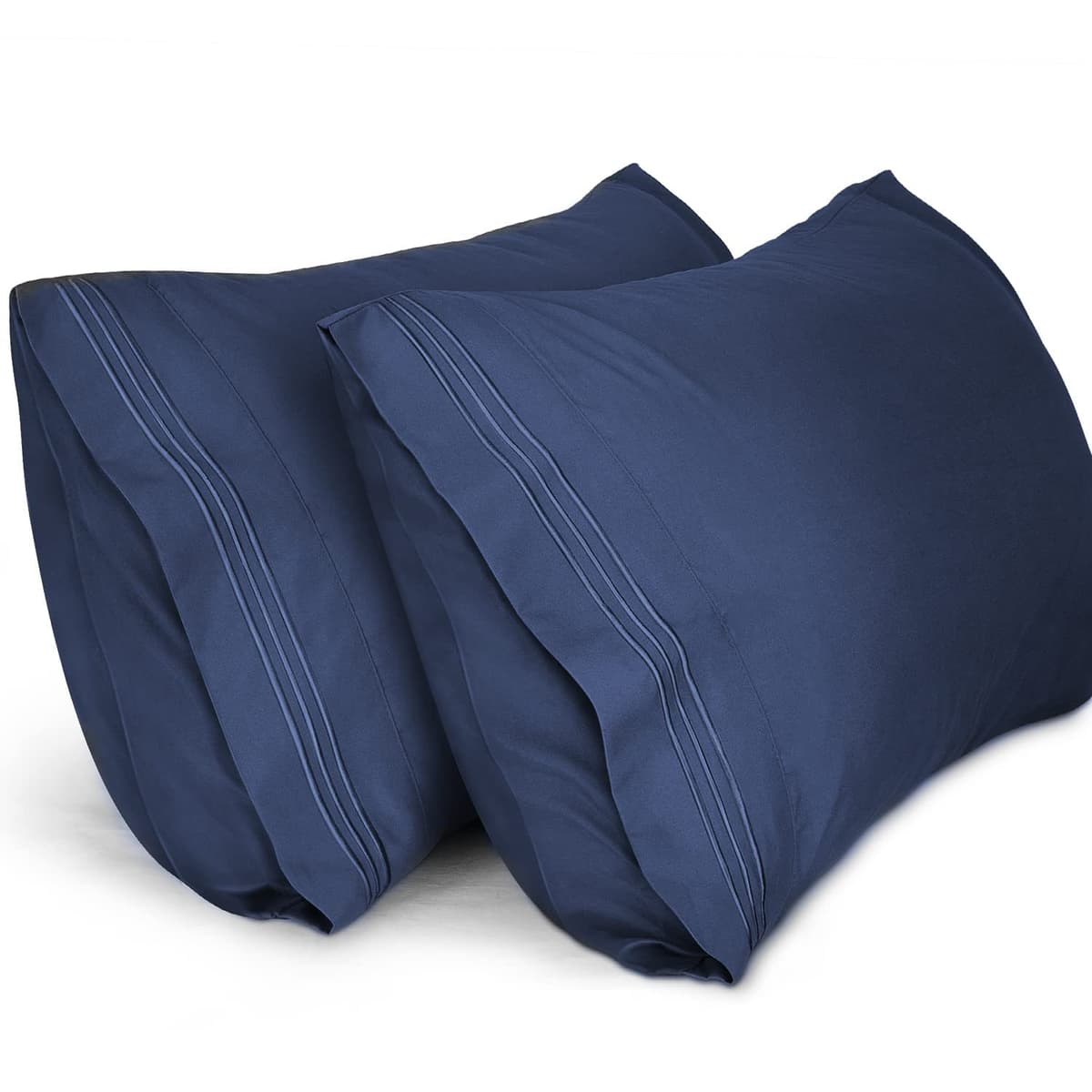 Lirex 2-Pack Fundas de Almohada 1800 hilos, Fundas de Almohada de Microfibra Suave Cepillada, Transpirables sin Arrugas y Lavables a Máquina (50x70 cm, Blanco) — view 24