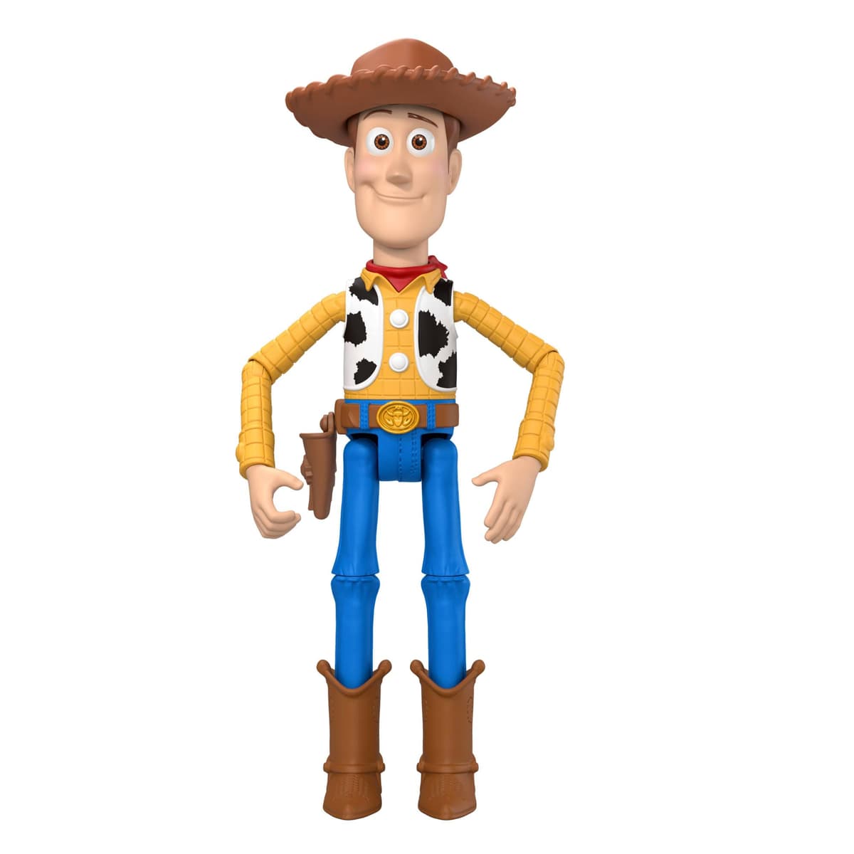 Mattel Disney Pixar Toy Story 5 Woody Figura de acción de 23,36 cm del Sheriff Vaquero, 14 articulaciones móviles, diseño Fiel a la película, Sombrero de Quita y pon, JKV14 — view 2