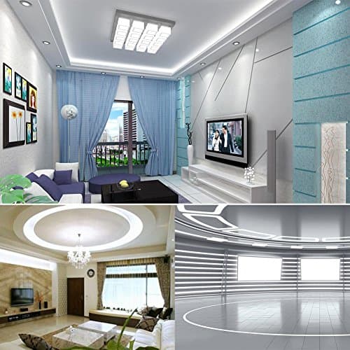 XUNATA 6.6ft 2-Wire Waterproof LED Rope Light Kit,110V-120V PVC 30 LED/M Tube Lights Strip for Background, Outdoor, Christmas, Home Decoration(White) — view 3