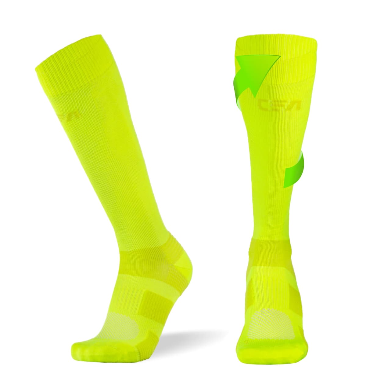 CFA V1 Calcetines Compresion Mujer y Hombre Graduada Antiampollas, Ideales Para El Deporte | Modelo Hasta La Rodilla | Soporte De Tobillo Y Arco | Diseño Danés | Fabricado En Portugal — view 9