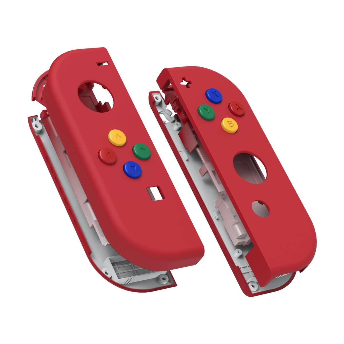 eXtremeRate Carcasa Joycon para Nintendo Switch & OLED Funda de Agarre Reemplazo Shell con Botones para Nintendo Switch Joycons OLED No Incluye Carcasa de Consola(Rojo Esmerilado) — view 23