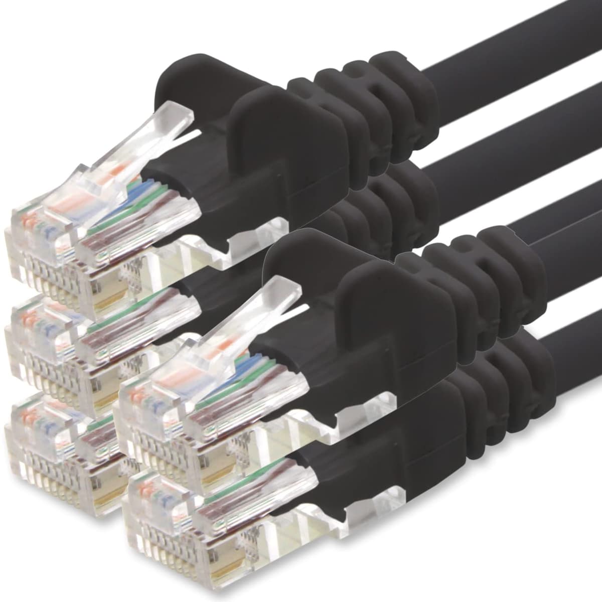 1aTTack.de 0.25m - black - 10 pieces - (PACK) - CAT.6 CAT6 Ethernet LAN network cable 1000 Mbit/s patch cable — view 39