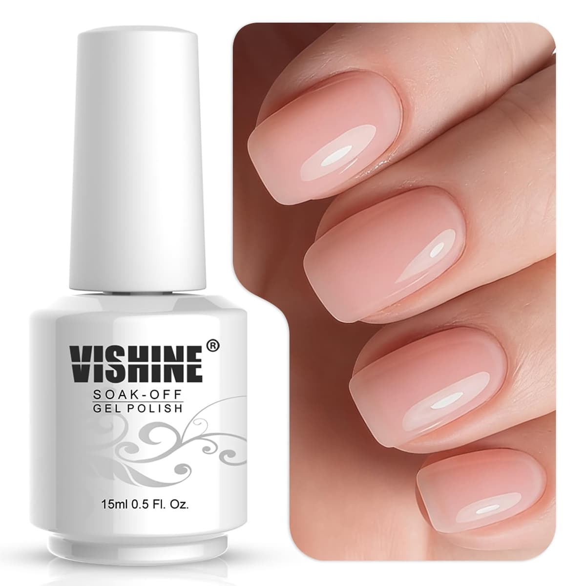 Vishine 15ml Semipermanente Esmalte de uñas en gel Soak-off UV LED Manicure Barniz Geles DIY Salon Neon Pink # 2039 — view 22