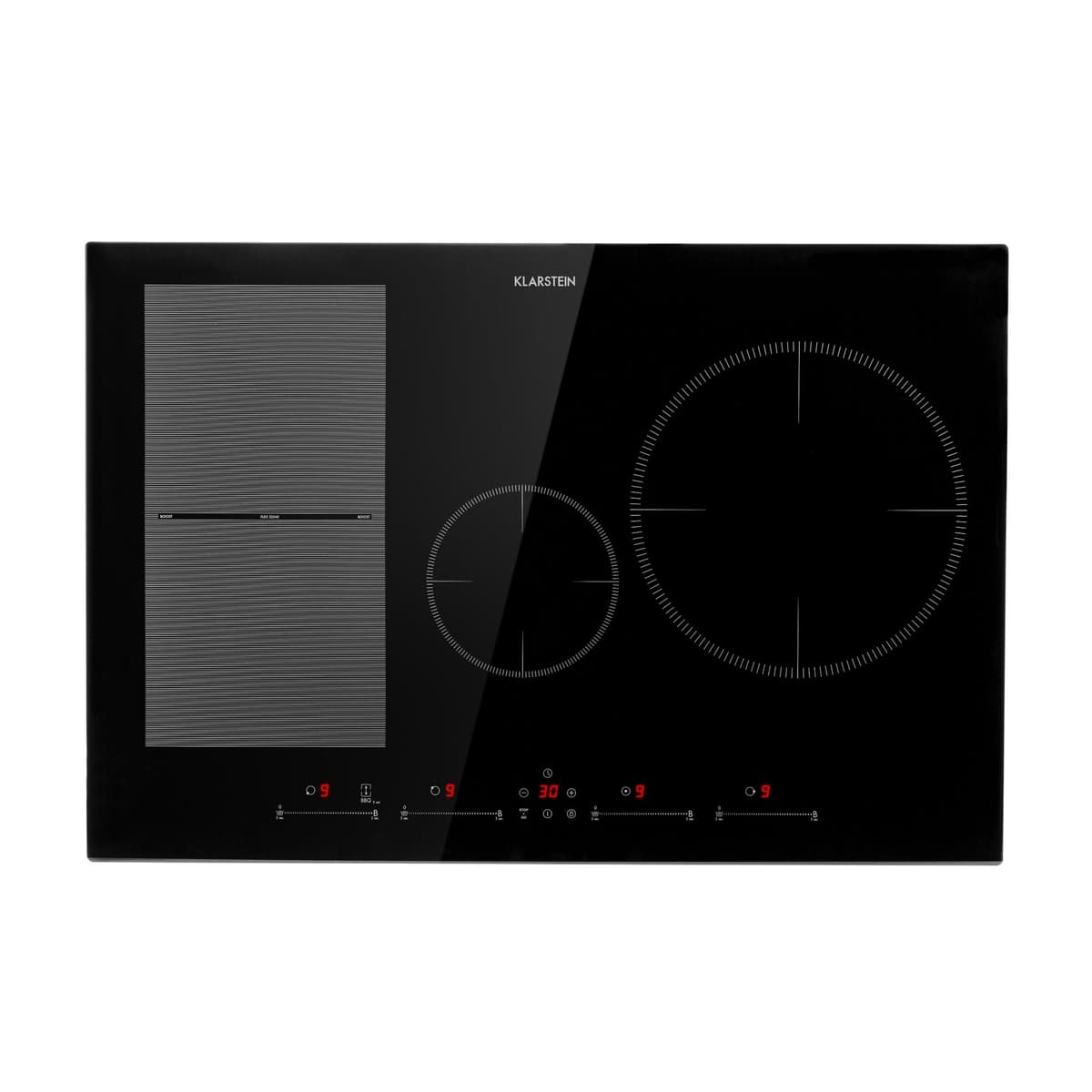 Klarstein Induction Hob, 9300W Electric Hobs Induction Cooker, 5 Ring Electric Pan Hob, Built-In Table Top Cookers w/ 5 Hobs, Touch Control, Inductions Heater Cooktops, Hot Plates for Cooking — view 24