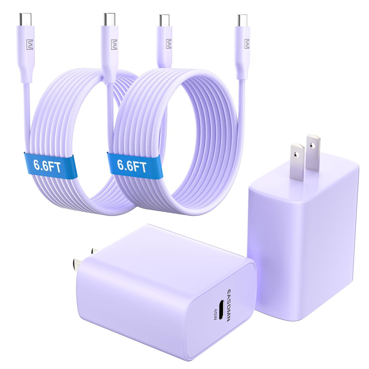 Super Fast Charger Type C, [2 Pack] USB-C Charger PD/PPS Wall Charging Block for Samsung Galaxy S26 Ultra/S25 Ultra/S25+/S25/S24/S23 Ultra/S23+/S22 Ultra/S22+/S20 Ultra, Tab S8(with 2X 6.6ft Cable) — view 14