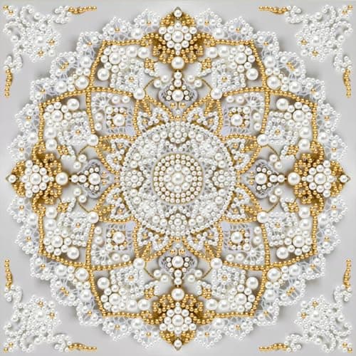 GEMFAMILY 5D Diamond Painting Kits for Adults,DIY Special Shaped Diamond Art Kit for Mandala,Pearl Diamond Dots Painting Crystal Rhinestone Gem Art for Home Wall Decor 11.8 X 11.8 Inch