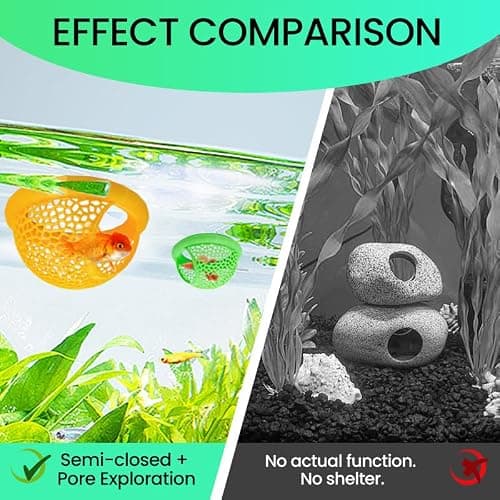 Floating Betta Hide & Shrimp Cave – 3D Printed Aquarium Hammock, Feeding Ring & Resting Spot for Betta Fish, Shrimp & Small Fish (Eco-Safe PLA) — view 5