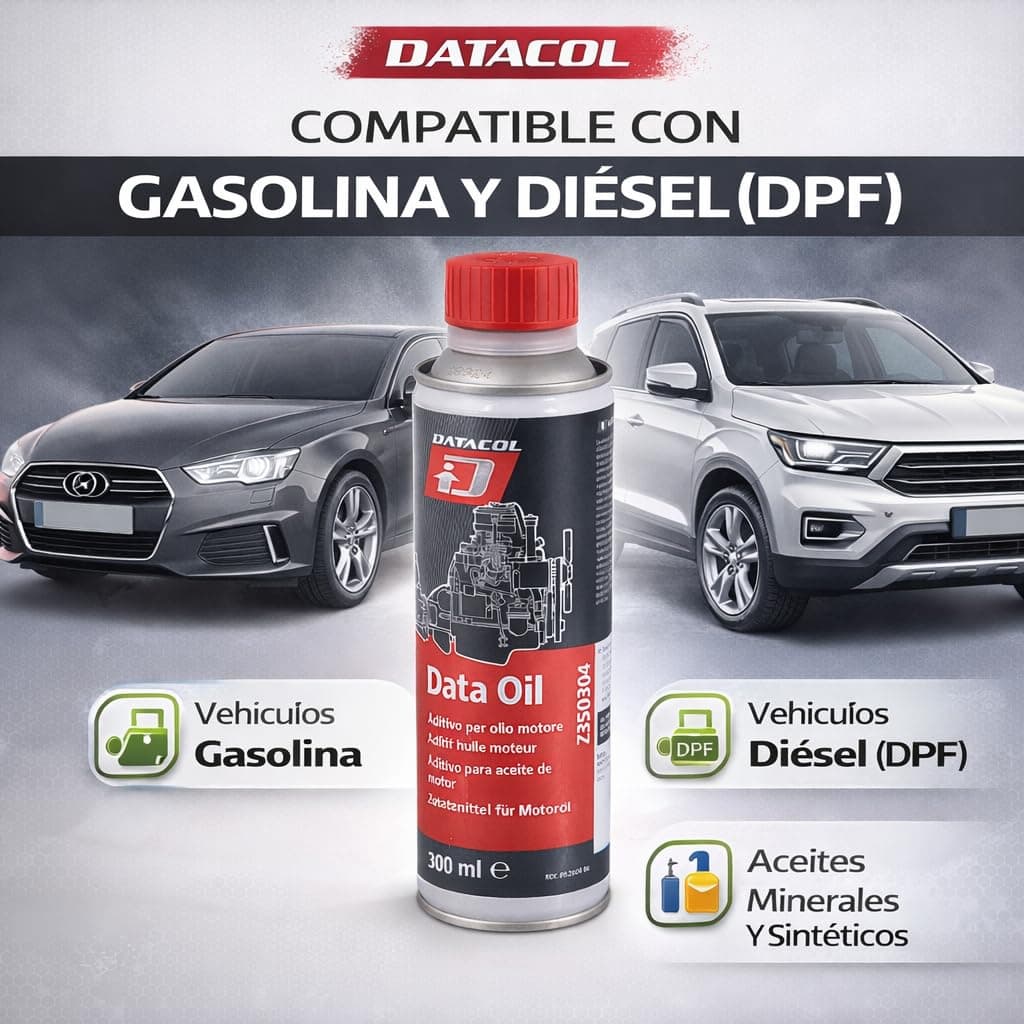 Datacol Aditivo para Aceite de Motor Data Oil 300 ml – Antihumo y Anticonsumo | Tratamiento para Motor, Reduce Ruido, Mejora Lubricación y Protección | Gasolina y Diésel con DPF (1) — view 4
