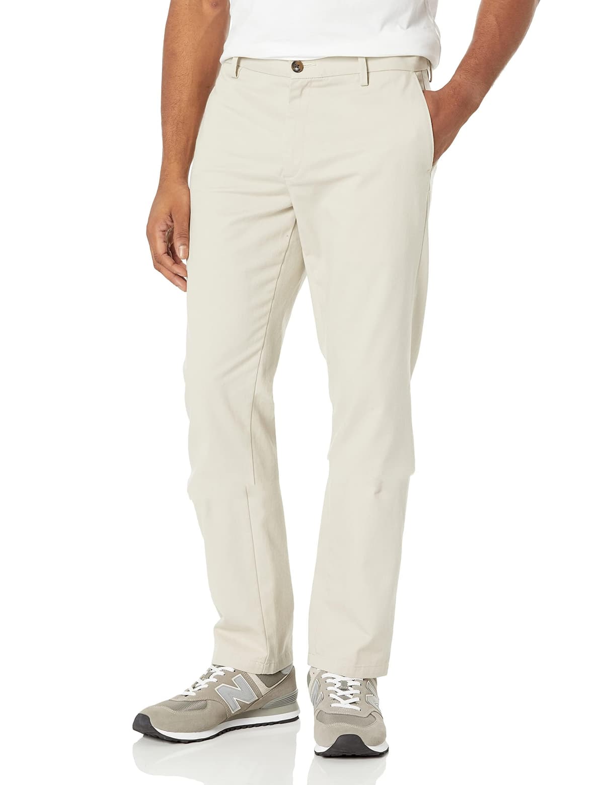 Amazon Essentials Men's Slim Fit Wrinkle-Resistant Flat-Front Work Chino Trousers