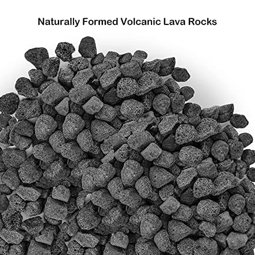 Stanbroil 10 Pounds Black Lava Rock Granules, Decorative Landscaping for Fire Bowls, Fire Pits, Gas Log Sets, Indoor or Outdoor Fireplaces (2-3 CM)