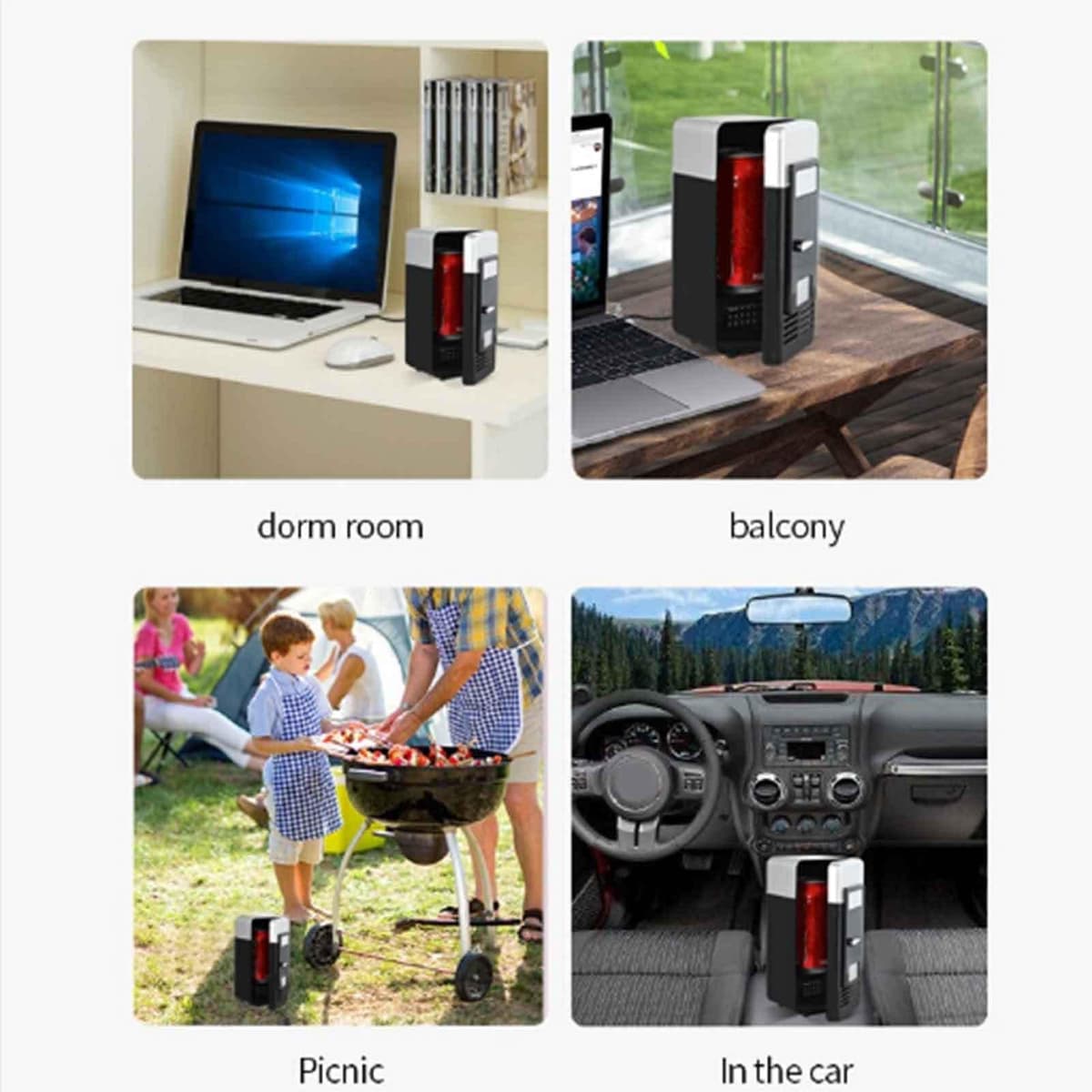 Enfriador de bebidas enchufable – Pequeño refrigerador USB, dispositivo enfriador personal compacto, mini dispositivo calentador de enfriamiento portátil para adolescentes, estudiantes, niñas, familia — view 3