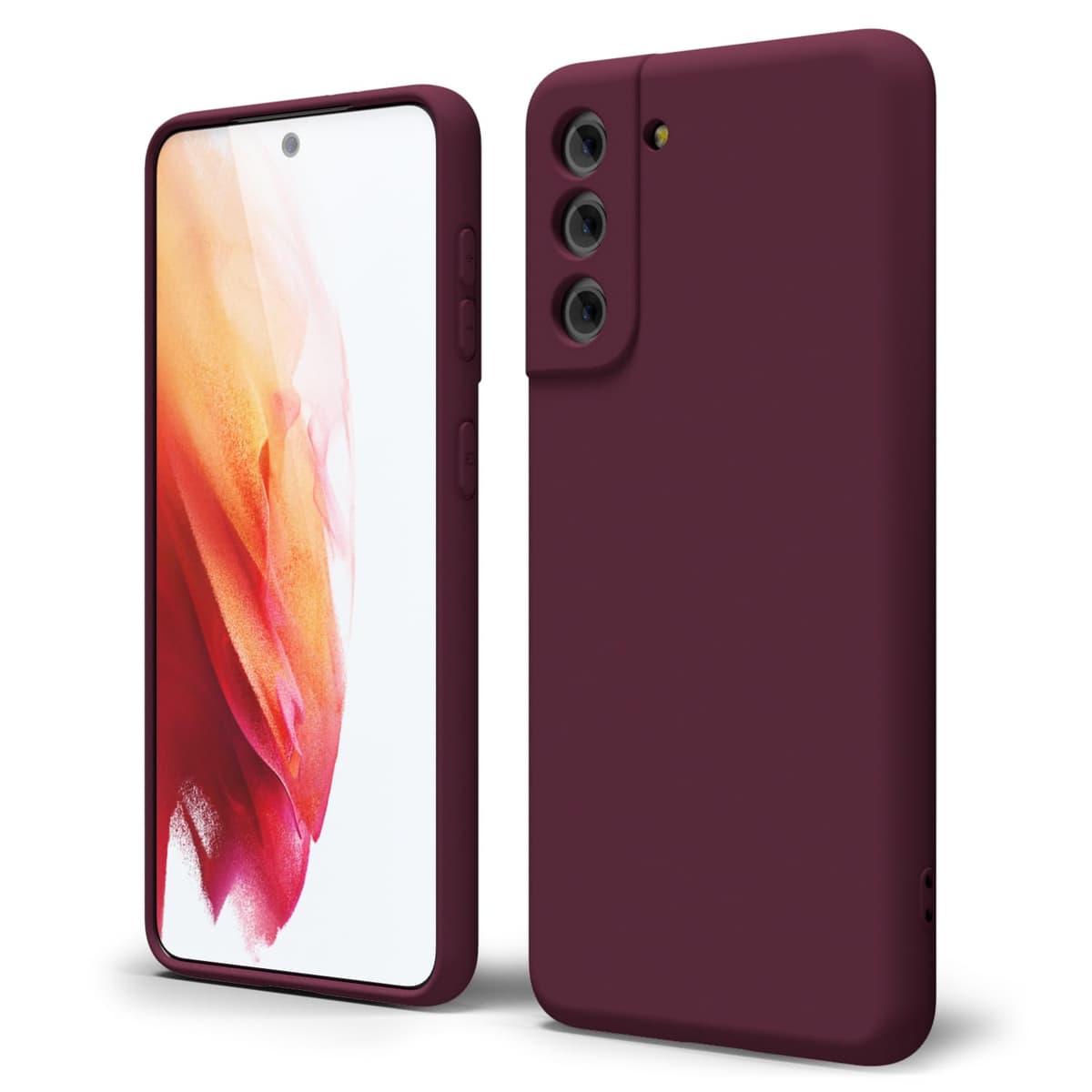 oakxco for Samsung Galaxy S23 Phone Case Liquid Silicone,Cute Thin Slim Soft Rubber TPU Plain Smooth Gel Cover for Women Girl Aesthetic Design, Matte Solid Protective & Shockproof, Burgundy Plum Wine — view 220
