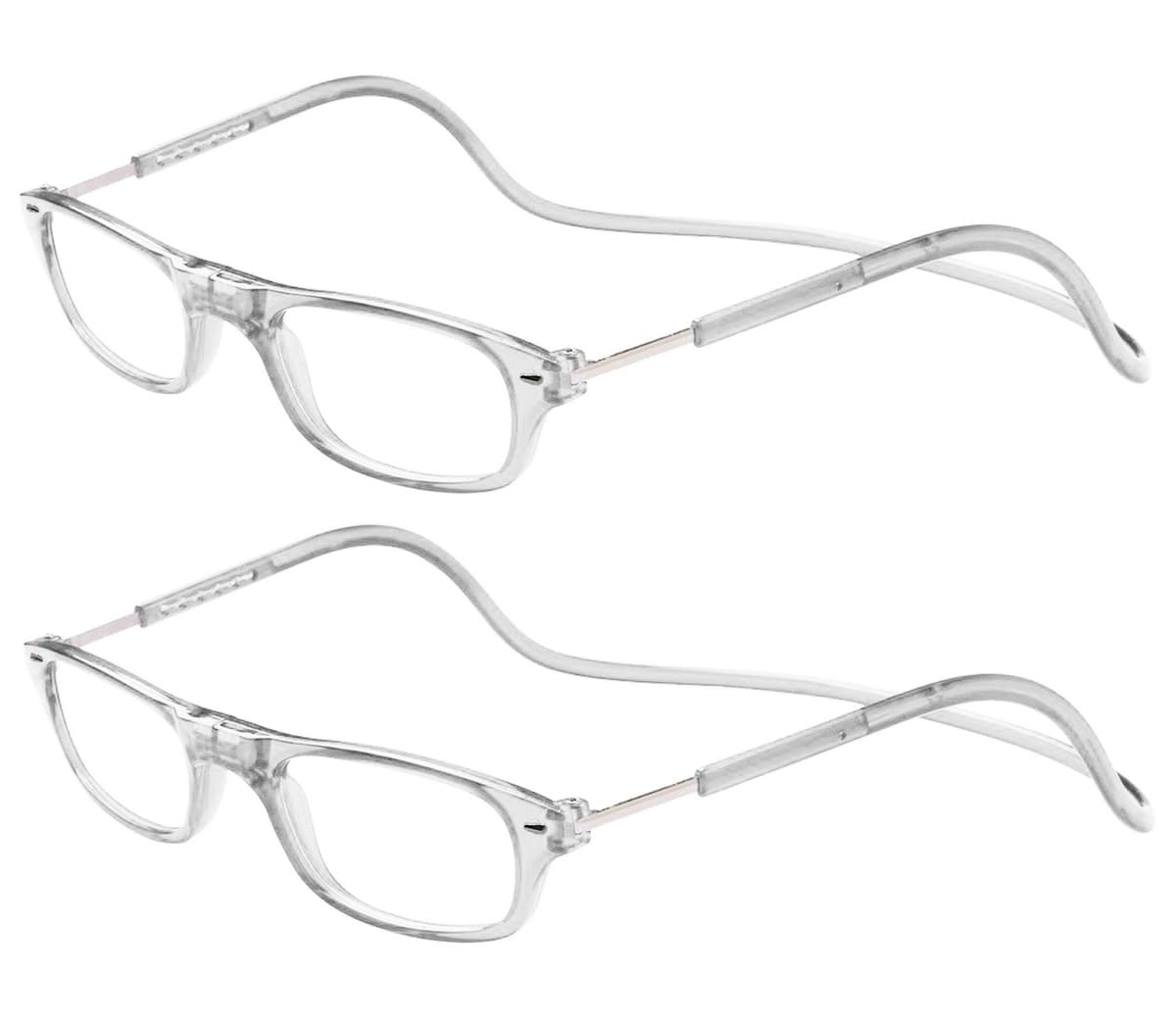 TBOC Pack: Gafas de Lectura Presbicia Vista Cansada – (Dos Unidades) Graduadas +3.50 Dioptrías Montura Negra Hombre Mujer Imantadas Plegables Lentes Aumento Leer Ver Cerca Cuello Imán — view 7