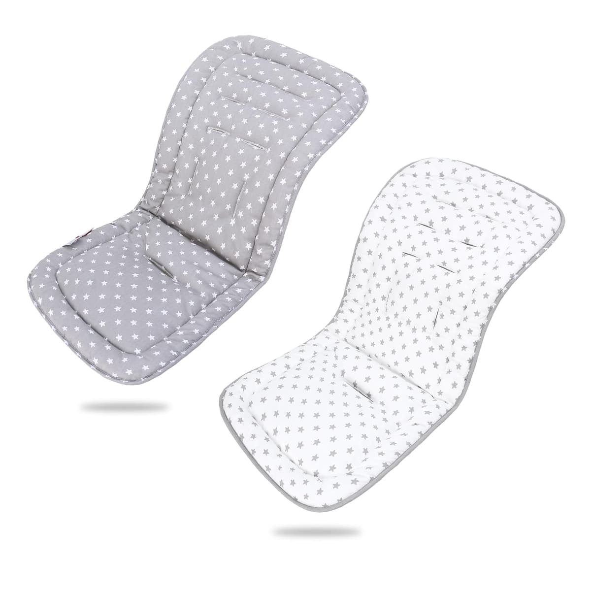 LAT Universal Pram Liner, Baby Pushchair Seat Liners, Cotton Double-Sided Use Baby Stroller Cushion Pad, Stroller Seat Pad for Toddler Infant 78x34cm (Beige+Pink) — view 14
