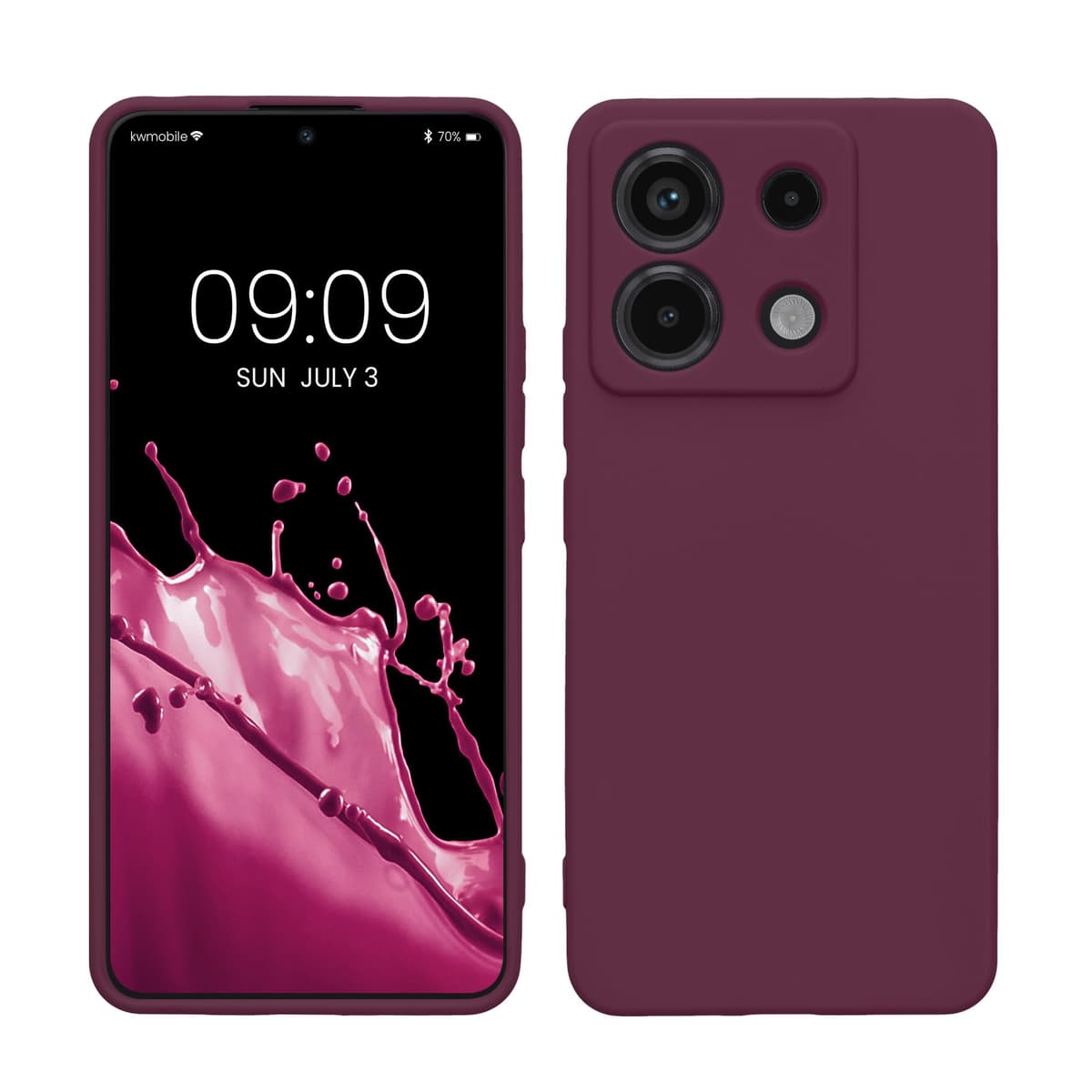 kwmobile Carcasa Compatible con Xiaomi Redmi Note 14 Pro 5G / Poco X7 Funda - Funda Ultrafina de TPU con Bordes elevados - Lavanda Metalizado — view 129
