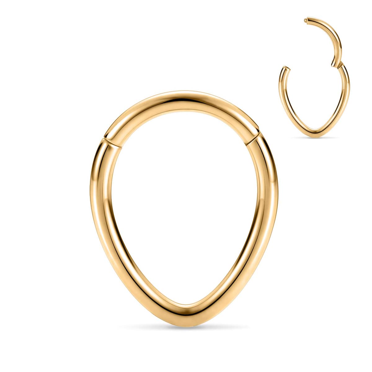 hengkaixuan Teardrop Daith Earrings Septum Jewellery Nose Hoop Ring Surgical Steel Daith Rook Tragus Piercing Jewellery Septum Clicker Ring Small Hoop Earring — view 44