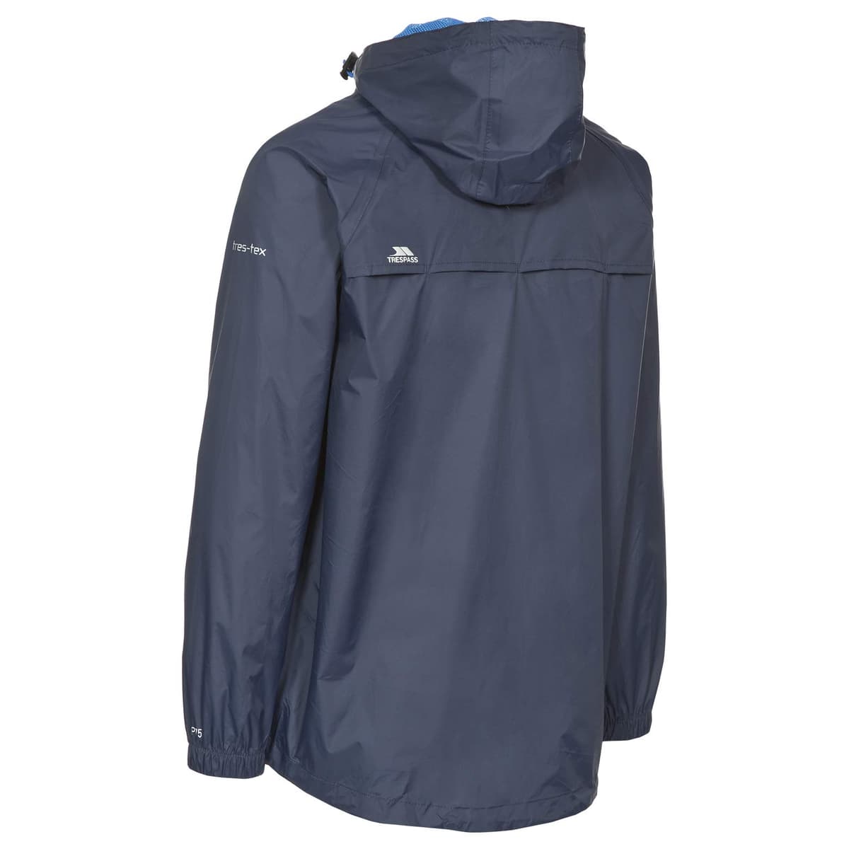 Trespass Adults Waterproof Jacket Qikpac - Lightweight Packaway Raincoat, 2 Zip Pockets, Full Body Front Zip, Adjustable Hood, Storm Flap, Ventilated Back, Foldable Packs in Pouch — view 3
