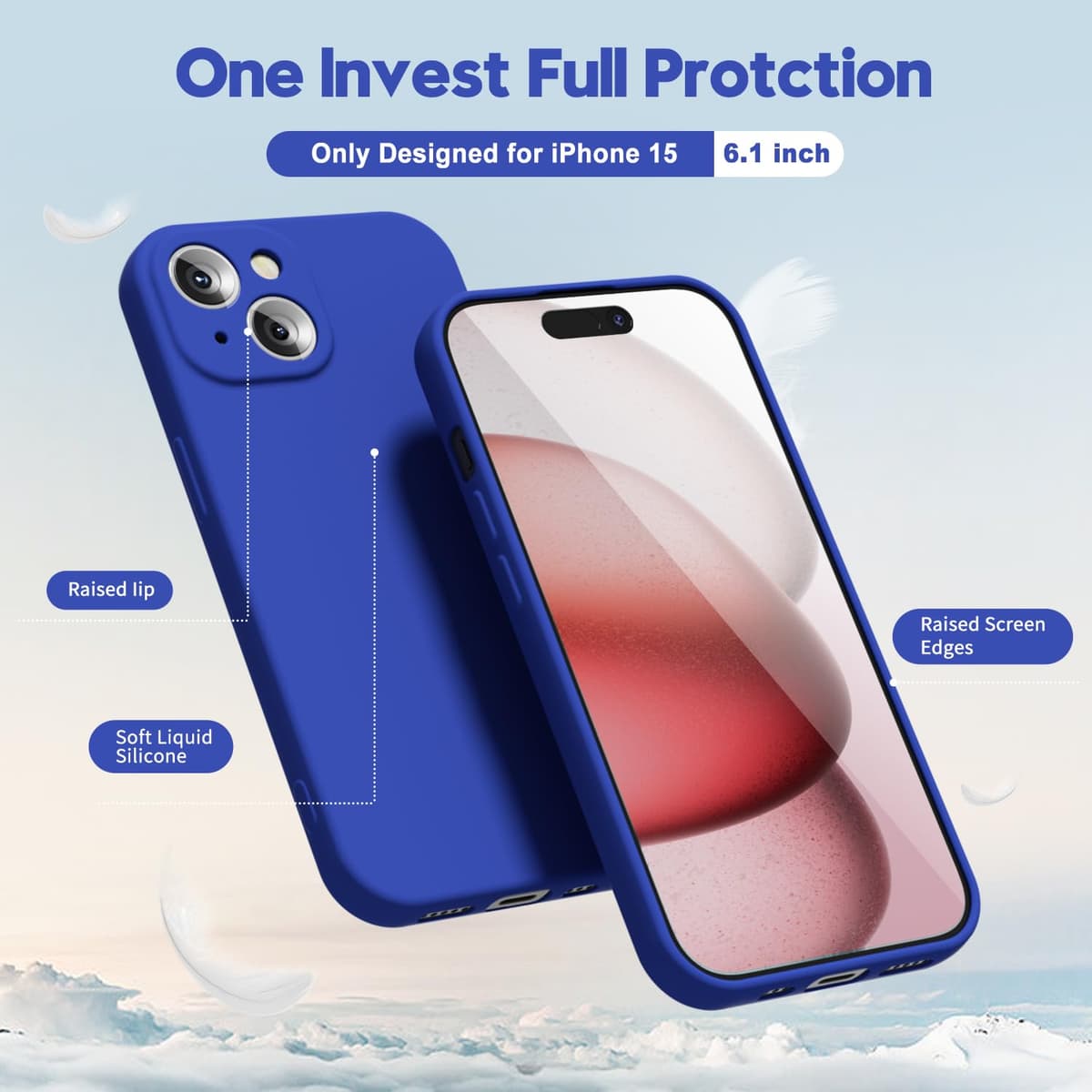 oakxco for iPhone 17 Pro Max Phone Case Liquid Silicone, Cute Thin Slim Grip Soft Rubber Gel for Women Men, Smooth Matte TPU Plain Solid Color Girly Simple Case with Camera Cover, Light Pink — view 237