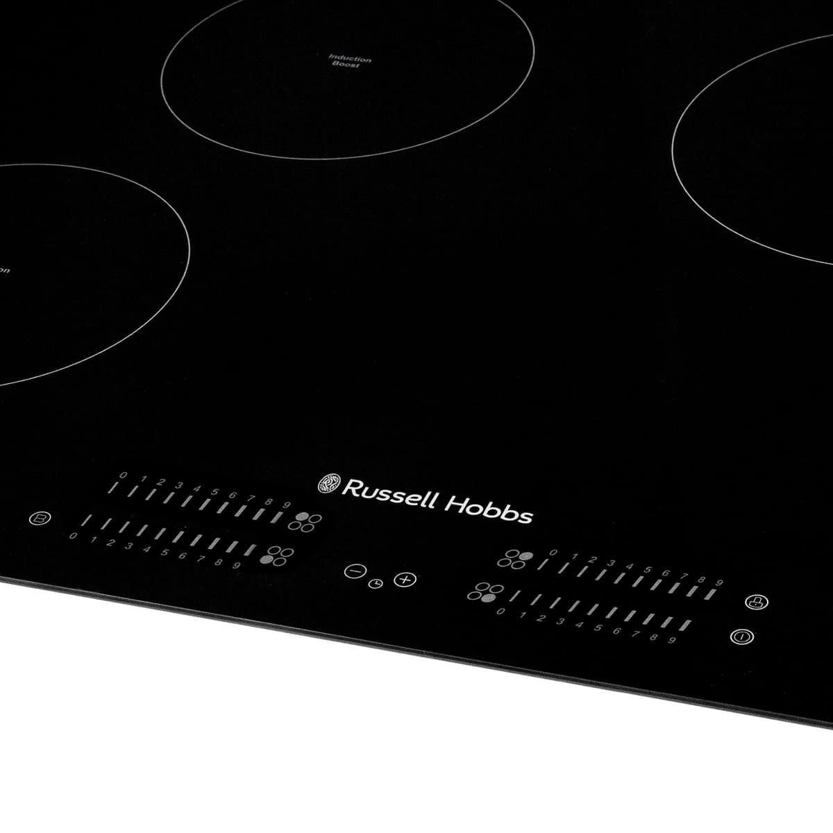 Russell Hobbs 77cm Induction Hob with 4 Cooking Zones, Slider Touch Control, 99-minute Timer, Boost Function, 9 Stage Power Levels, 7000W Power and Automatic Safety Off Switch in Black, RH77IH413B — view 4