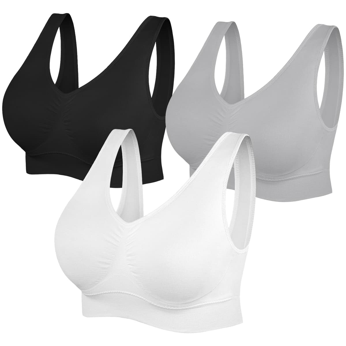 SIMIYA Super Comfort Bra, Womens Sports Bras Removable Pads Plus Size Sleep Bras for Girls in Yoga Bralette Leisure Stretch Crop Tops Vest — view 7