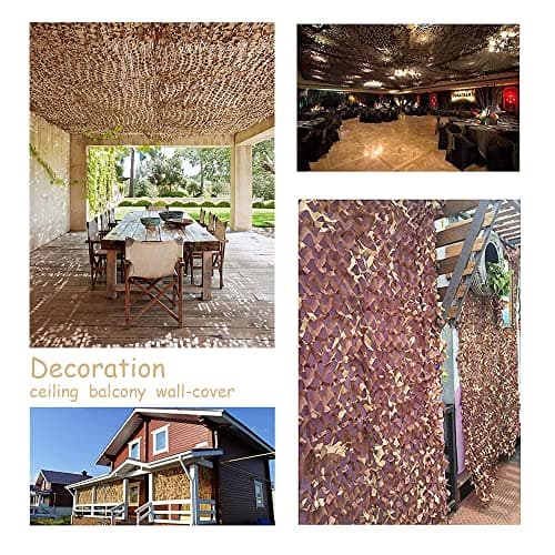 TENCEN Dual Mesh Custom Camouflage net for Blind Decor Courtyard Sunshade Photo Camp Fish Farm Factory Shelter Car Concealment Party Exhibit Backdrop Curtain Ceiling Fence Canopy Cover — view 5