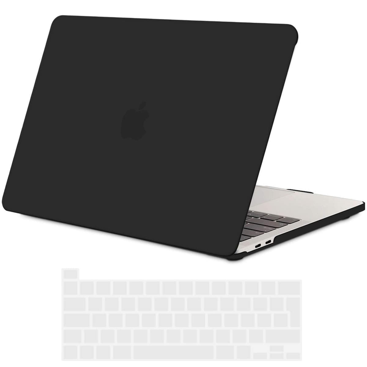 TECOOL Case compatible with MacBook Air M1 & MacBook Air 13 inch Retina 2020 2019 2018 (A2337 A2179 A1932), Plastic Snap On Hard Shell Cover & UK EU Keyboard Protector, Crystal Clear (Glossy) — view 13