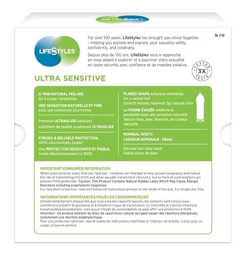 LifeStyles Ultra-Sensitive Condoms – 36 Count – Natural-Feeling, Lubricated Latex Condoms — view 5