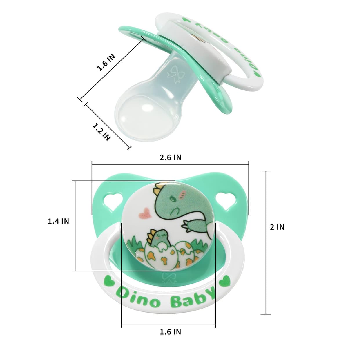 CutiePlusU Large Size Pacifier Big Shield Dummy Cute Printed Soother for Men Women — view 5