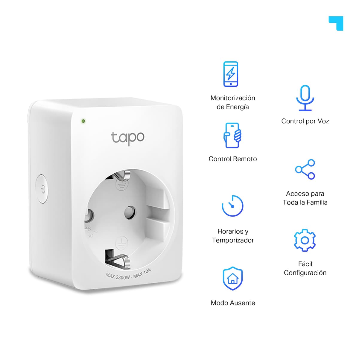 Tapo P110 – Mini Enchufe Inteligente Wi-Fi (con monitoreo de energía), programación Encendido/Apagado, Ahorro de energía, Compatible con Alexa y Google Home — view 2