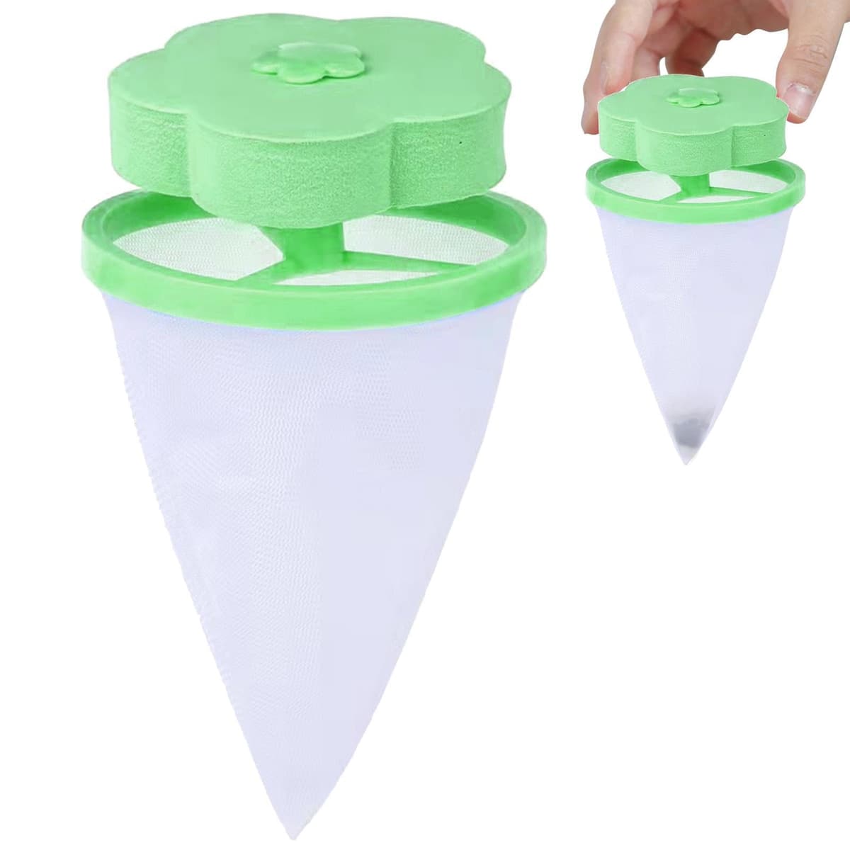 Washing Machine Hair Catcher,Reusable Hair Filter Bag for Laundry - Plum-Shaped Cleaning Mesh Bags, Household Floating — view 8