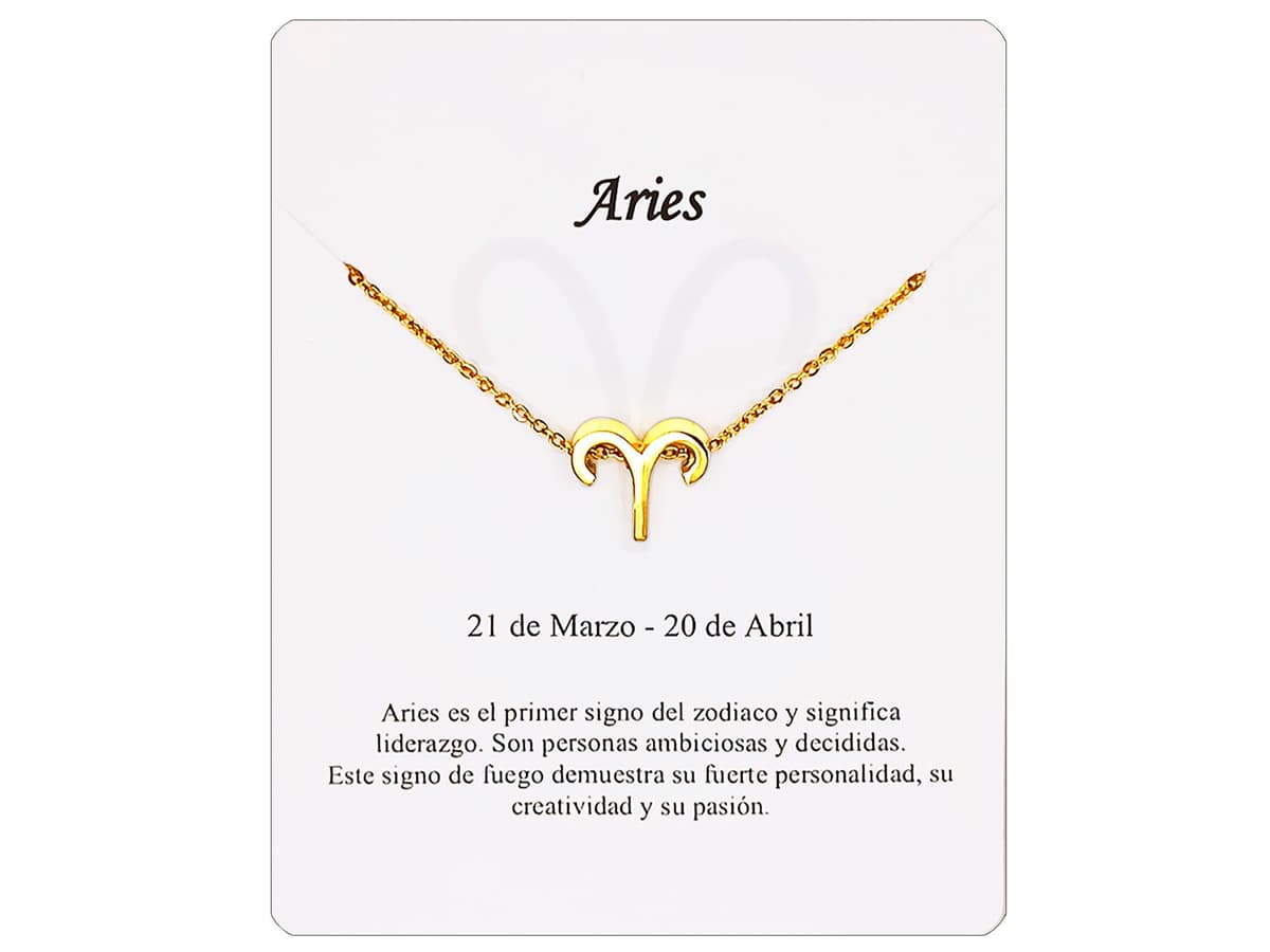 Collar Signo Zodiaco Acero Inoxidable hermosa Tarjeta Significado Signo Zodiacal Colgante Horóscopo Para mujer Regalo Cumpleaños — view 20